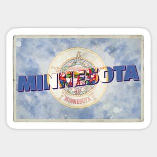 Minnesota vintage style retro souvenir Sticker